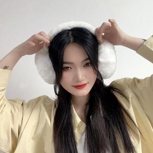 [MEL22PO7_53DU]마카롱 호빵 귀마개 화이트 남녀공용