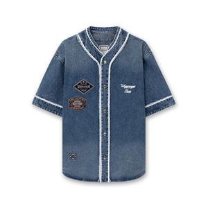 우영미 블루 코듀로이 데님 베이스볼 셔츠 W251SH31995L