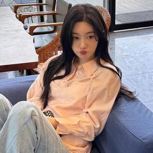 [온앤온](대구신세계)[정채연 착용][인디핑크 예약/5월 20일출고][온앤온] 쉬어 뷔스티에 셔츠 NEW5MB329