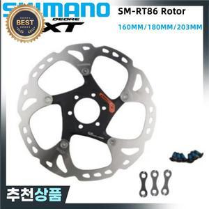 Shimano DEORE XT RT86 로터 잠금 디스크 브레이크 6 볼트 160/180/203MM ICE TECHNOLOGIES MTB 자전거 부