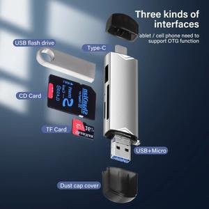 컴퓨터 저장소 C 스트레치 1 저장 in 3.0 TYPE 메모리 리더기용 6 외부 USB 카드 스틱 리더기 블랙 장치 다기능
