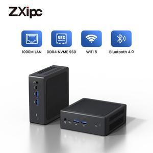 ZXIPC 미니 PC, 듀얼 HDMI 데스크탑 게임용 컴퓨터, 인텔 N100, 윈도우 11 프로, 최대 16GB DDR4 2T NVME S