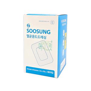 수성 멸균 운드 드레싱 6cm x 10cm 50개입 / 개별포장 슈퍼포아 의약외품 Sterile Wound Dressing 6x7