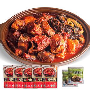 명자네 코다리조림 5팩 국내산 시래기 명태 조림 찜 반찬