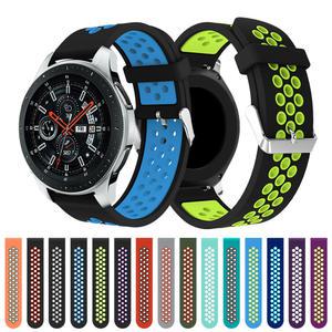 갤럭시 워치용 구멍 원형 실리콘 시계 46mm 버전 교체 팔찌 밴드 스트랩 SM R800