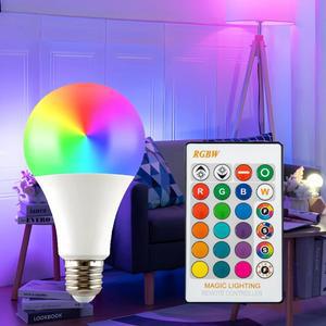 LED RGB 전구, E27 조도 Ir 리모컨 램프, 5W, 스포트라이트, 다채로운 변경 집 장식
