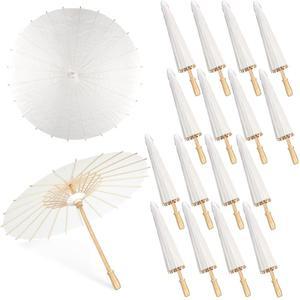 60/84cm 웨딩 종이 특이한 우산 양산 나무 손잡이 화이트 DIY 소박한 사진 촬영 소품 결혼식 파티 코스프레 예쁜