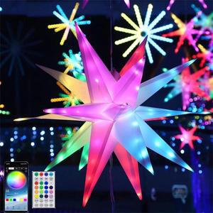 Thrisdar 스마트 앱 제어 LED 불꽃놀이 조명, 야외 RGB 라이트, 유성등, 파티 장식
