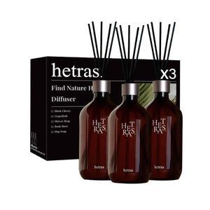 헤트라스 프리미엄 대용량 디퓨저 500mlx3개 선물세트 실내방향제 인테리어 플라워샵