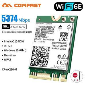 AX210NGW WiFi 카드 WiFi6E 2.4G 5G 6GHz 미니 무선 모듈 AX200 MT7921K 네트워크 어댑터 Bluetooth 5.2 노