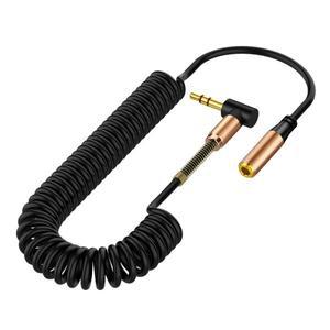 팔꿈치 스프링 3.5mm AUX 오디오 연장 케이블 잭 남성 여성 개폐식