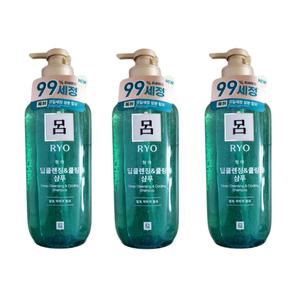 려 청아 딥클렌징쿨링 샴푸 550ml 3개