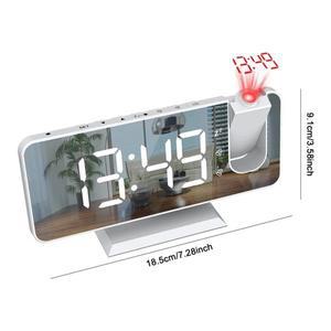 USB 프로젝터 디지털 벽시계 전자 스누즈 테이블 정원 알람 침실 홈 장식 12 H 책상