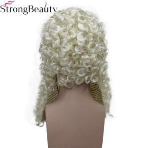 StrongBeauty 합성 판사 가발 귀족 곱슬 머리 역사적인 회색 검은