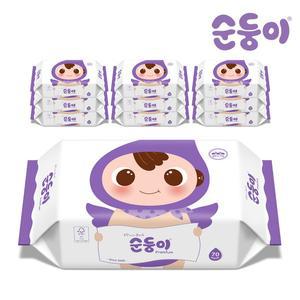 순둥이 물티슈 프리미엄 엠보싱 리필형 70매 10팩/ER-01