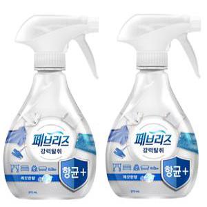 페브리즈 항균플러스 섬유탈취제 깨끗한향 본품 370ml 1개 + 산뜻한향 본품 370ml 1개
