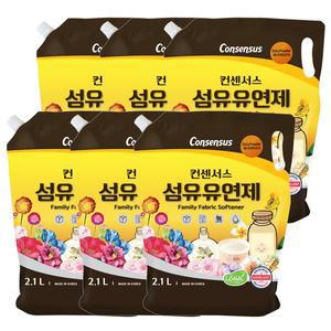 [컨센서스] 표준형 섬유유연제 베이비파우더 2.1L(리필) x6개