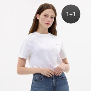 [타미힐피거]원쁠원 타미힐피거 반팔티 T3139 남성여성 2장세트
