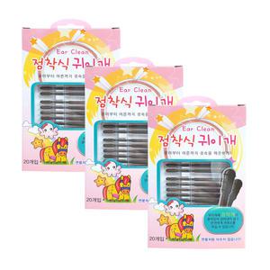 아이노스 이어클린 점착식 귀이개 20개입 3개