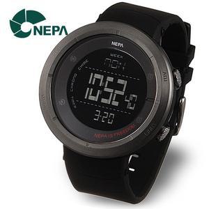 [네파] NEPA 월드타임 방수 전자 스포츠 군인시계 N338A-BLACK-NE
