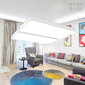 장수 LED 시스템 소프트 거실등 4등 100W 플리커프리 KC 삼성칩 작은방 큰방 거실 26평 24평 국산 삼성칩