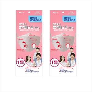하이가드 대박이네 KF94방역마스크 피치핑크대형 30매입x2개
