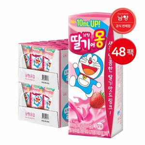 남양 새콤달콤한 딸기에몽 190ml 48팩 / 딸기우유