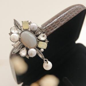[바이데이지] 아게이트 진주 큐빅 브로치 Bb0351