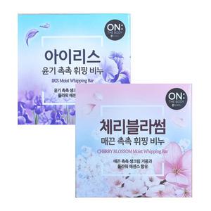 온더바디 휘핑비누 90g 체리블라썸+아이리스 4개씩(총8개)