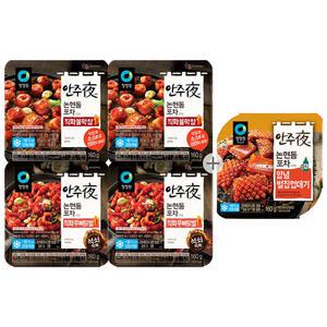 청정원 안주야 직화 막창, 160g, 2개 + 직화 무뼈 닭발, 160g, 2개 + 양념벌집껍데기, 160g, 1개