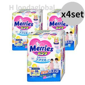 메리즈 저자극 팬티형 아기 기저귀 점보 XXL 26매 X12