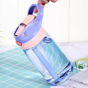 어린이 빨대컵 유아텀블러 원터치 물병 여행용 손잡이 휴대용 유치원 캠핑 등산 얼집