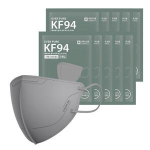 [리벤스] 에버퓨어 새부리형 마스크(KF94)(그레이/대형) 50입