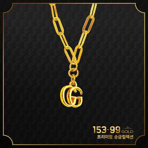 153골드 [최신]24K 순금 YM M036N 037N 038N 클립체인 패션 2 돈우당 목걸이, 7.5g -기타중량은 검색