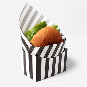 스트라이프 햄버거 토스트 종이트레이 1000개