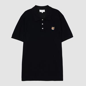 메종키츠네 25SS 폭스 헤드 반팔 폴로 티셔츠 블랙 LM00208KJ7002 P199