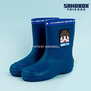 [XB77I4ML]샌드박스 도티 타이포 장화 네이비 장마