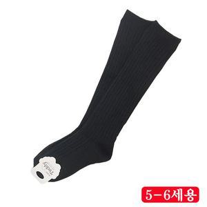 [XBIHM5M1]니삭스 골지 2켤레 양말 아동 56세 검정 꽈배기
