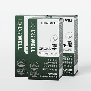 로하스웰 혈당 관리 다이어트 코로솔산 바나바잎 60정 X 3개월분