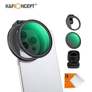 K& F CONCEPT 클립온 마그네틱 가변 ND2-32 필터, 모든 휴대폰용 전화 67mm 카메라 렌즈 호환, 아이폰 15,