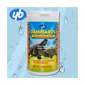 YB무역 와이비 감마루스 안전캡 거북이 건조 옆새우 먹이 사료 대형 1000ml 1L 100g