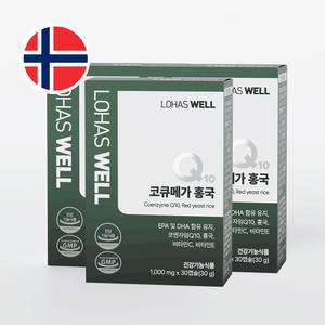 로하스웰 코큐텐 오메가3 홍국 3개월분