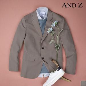 [지오지아][앤드지] 브라운 베이직 스트레치 자켓 (BZB1KG1101_BR)