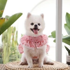 러블리 강아지옷 레이스 고양이옷 하네스 핑크 S (WFFTIKS)