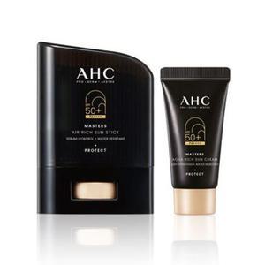AHC 마스터즈 에어 리치 선스틱 14g + AHC 마스터즈 아쿠아 리치 선크림 10ml