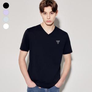 [게스](타임스퀘어점리빙관)MP2K9490  [에센셜] 에어로쿨 미니삼각 브이넥 반팔티셔츠