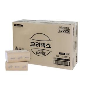 크리넥스 드라이셀 F250 핸드타올  47225 5000매입 250매x20밴드)
