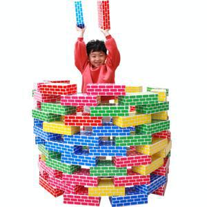 벽돌무늬블럭 벽돌블럭장난감 도미노놀이장난감 대형 20pcs