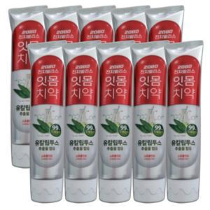 2080 진지발리스 유칼립투스 스트롱민트치약 150g x 10개