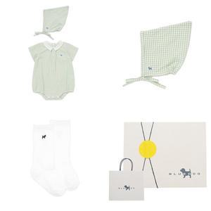 [블루독베이비]쁘띠체크세트바디수트 양말세트(GN)45370-040-07_s
